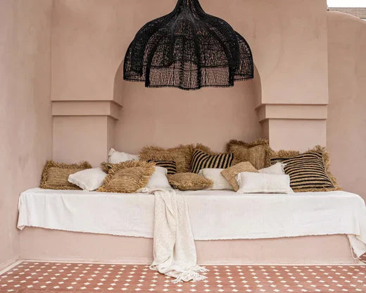 Striking Bohemian Elegance: Oversized Rattan Pendant Lamps